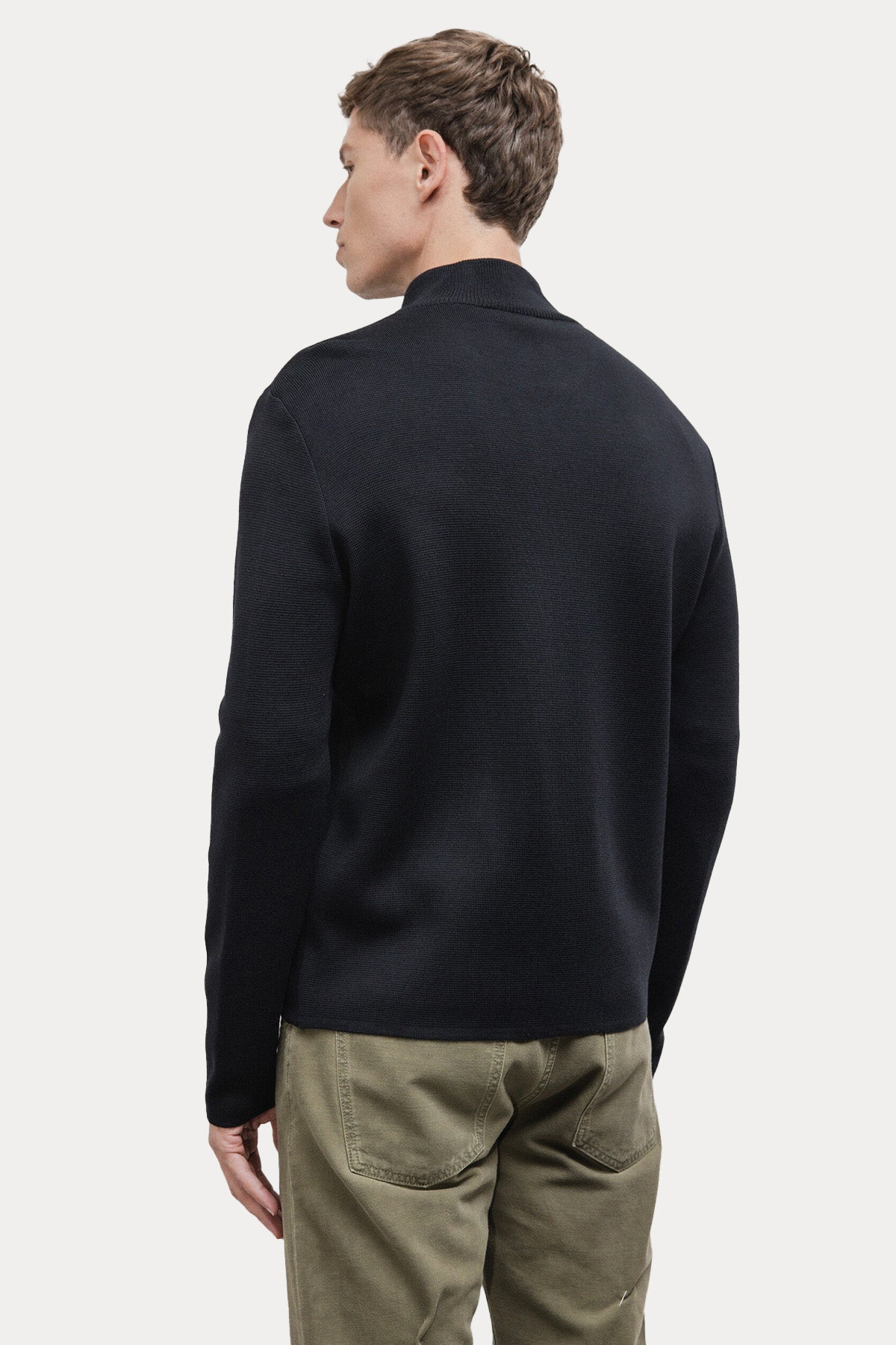 Gran Sasso Dik Yaka Örgü Yün Triko Ceket