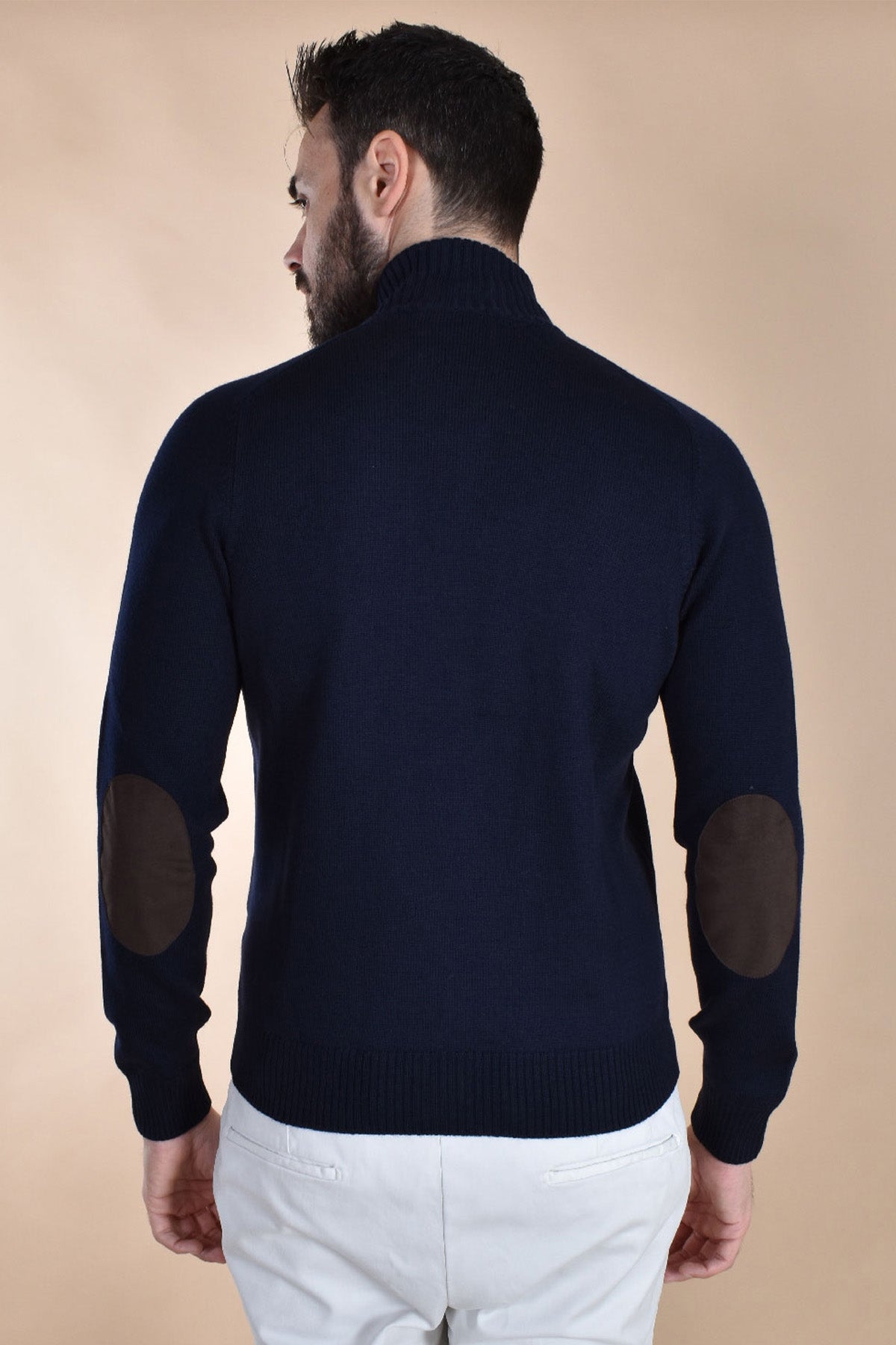 Gran Sasso Dik Yaka Örgü Yün Triko Ceket