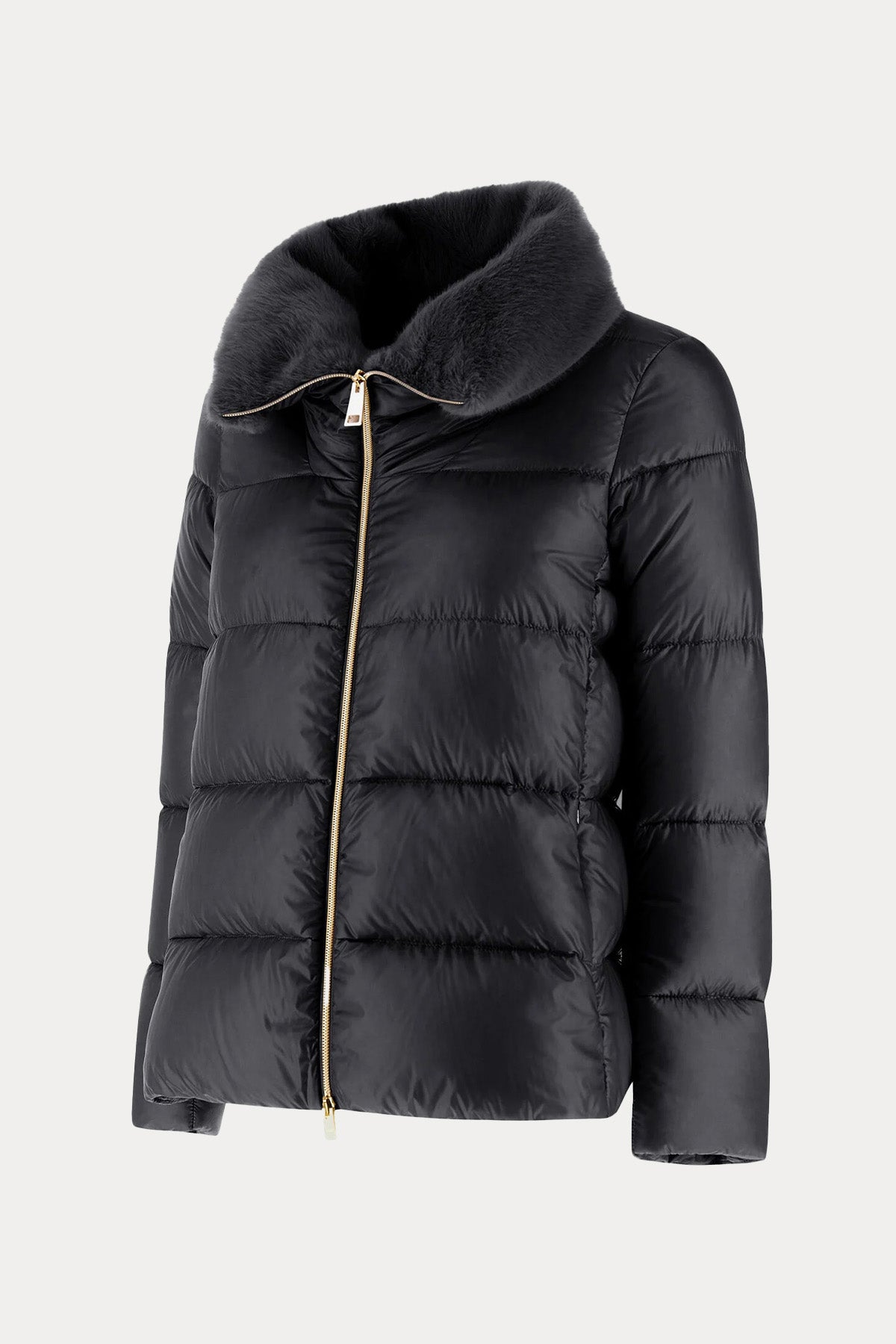 Herno Kürklü Peluş Yaka Puffer Mont
