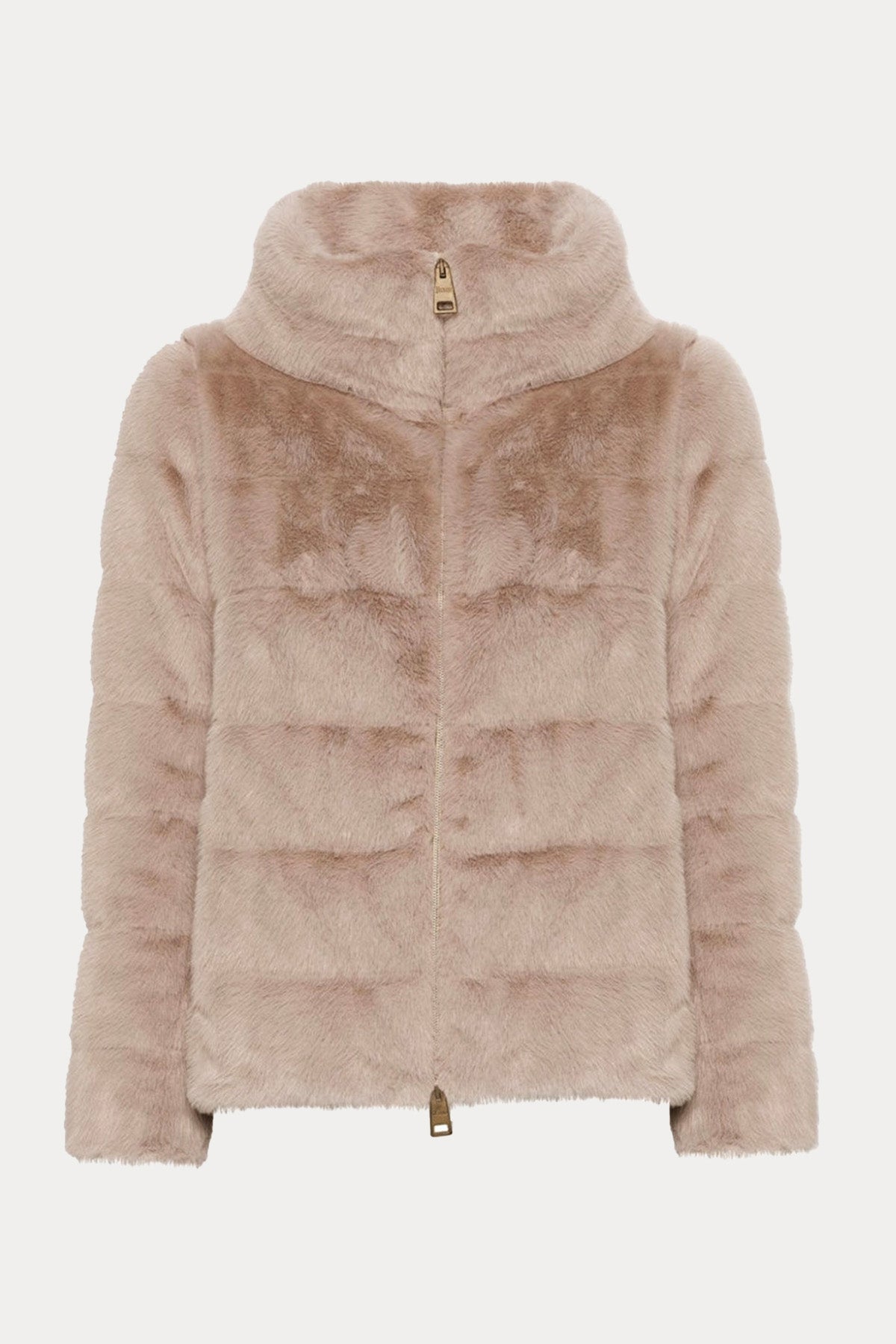 Herno Dik Yaka Peluş Puffer Mont