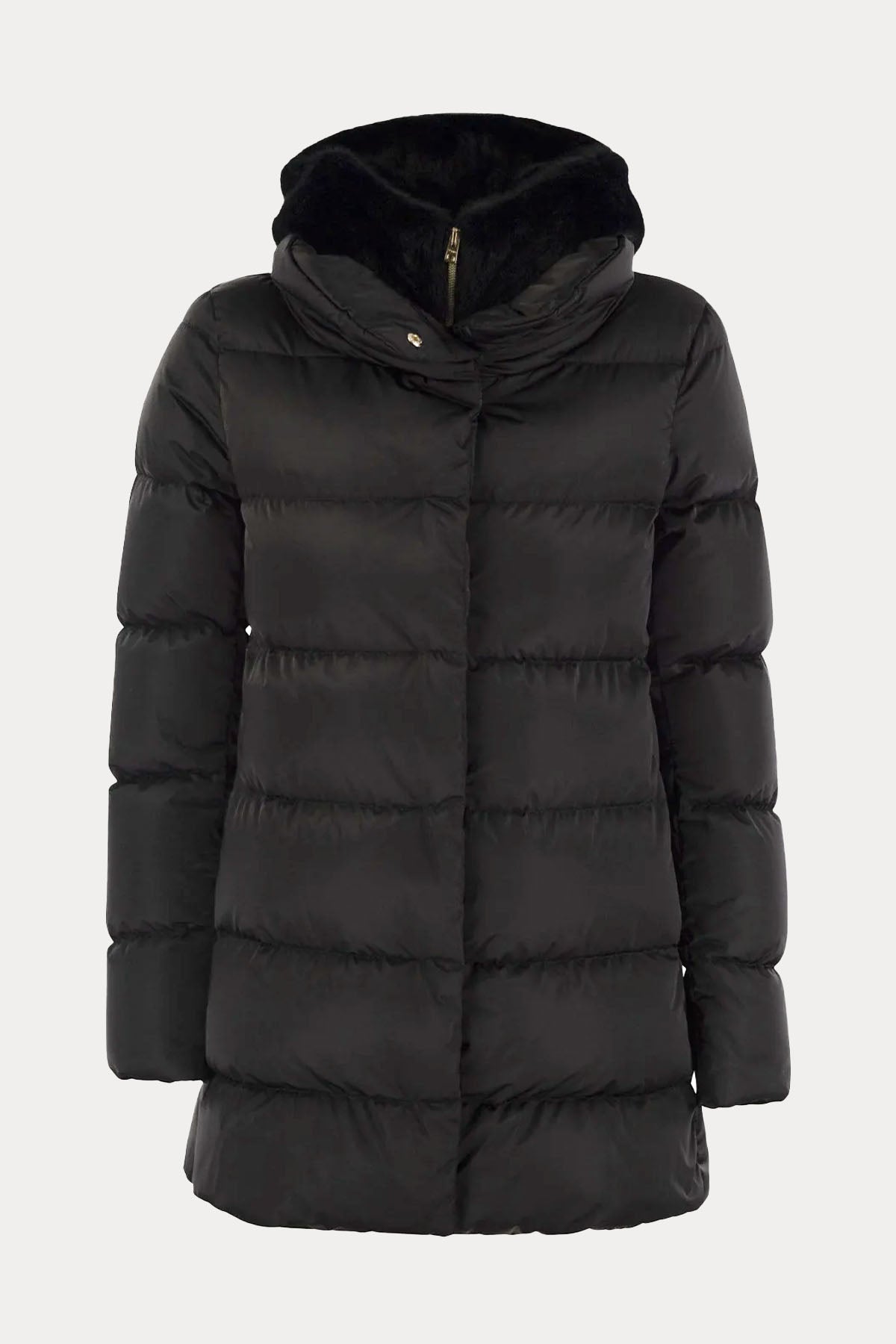 Herno Demonte İçi Kürklü Kapüşonlu Puffer Mont