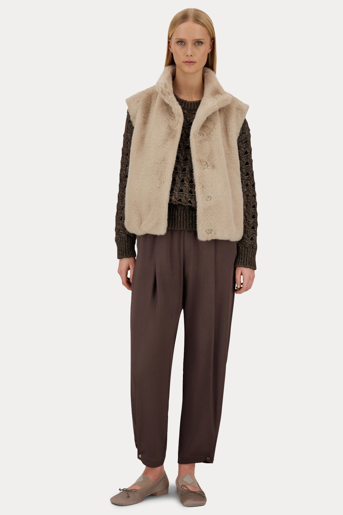 Herno Resort Regular Fit Peluş Yelek