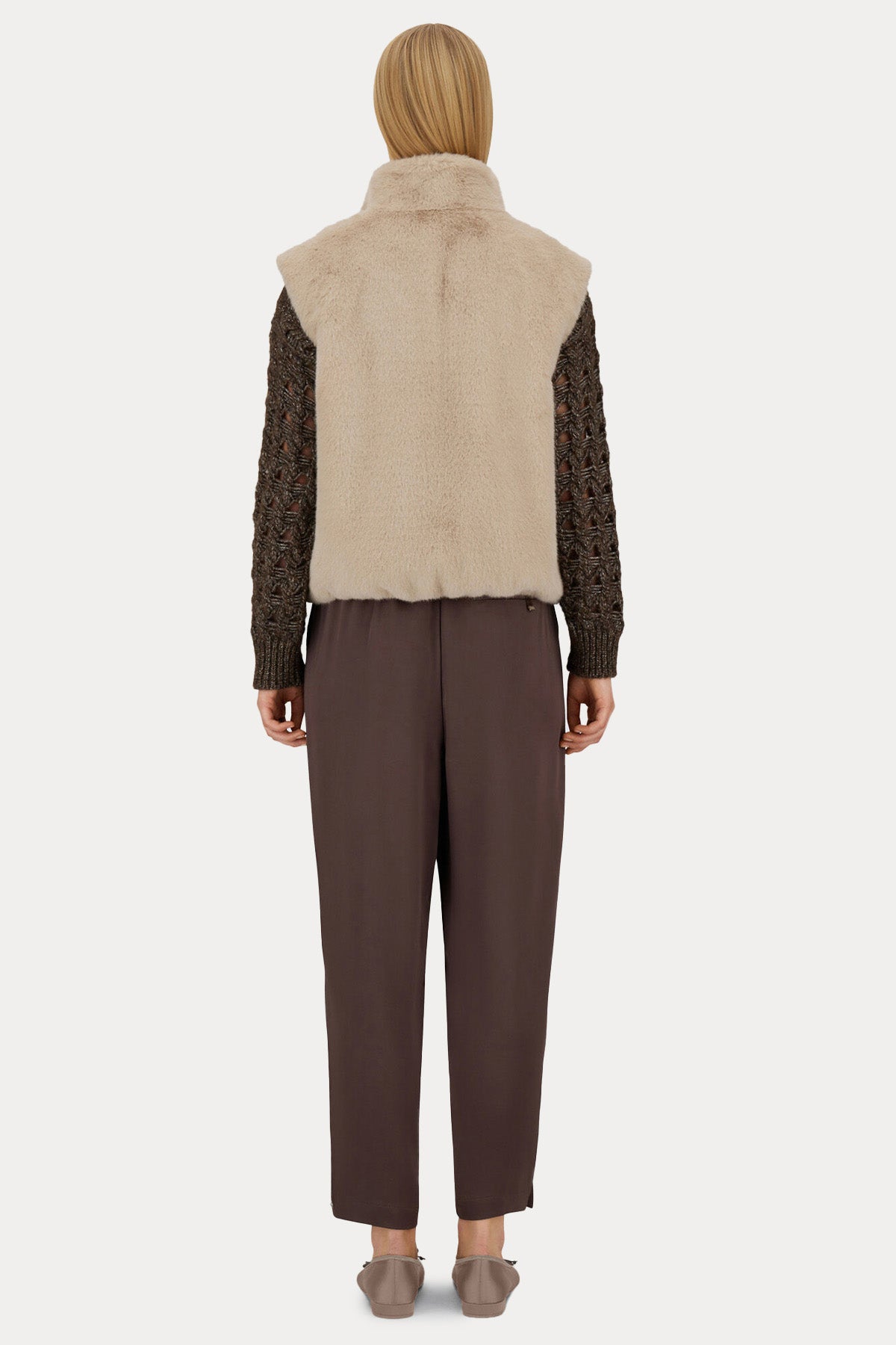 Herno Resort Regular Fit Peluş Yelek