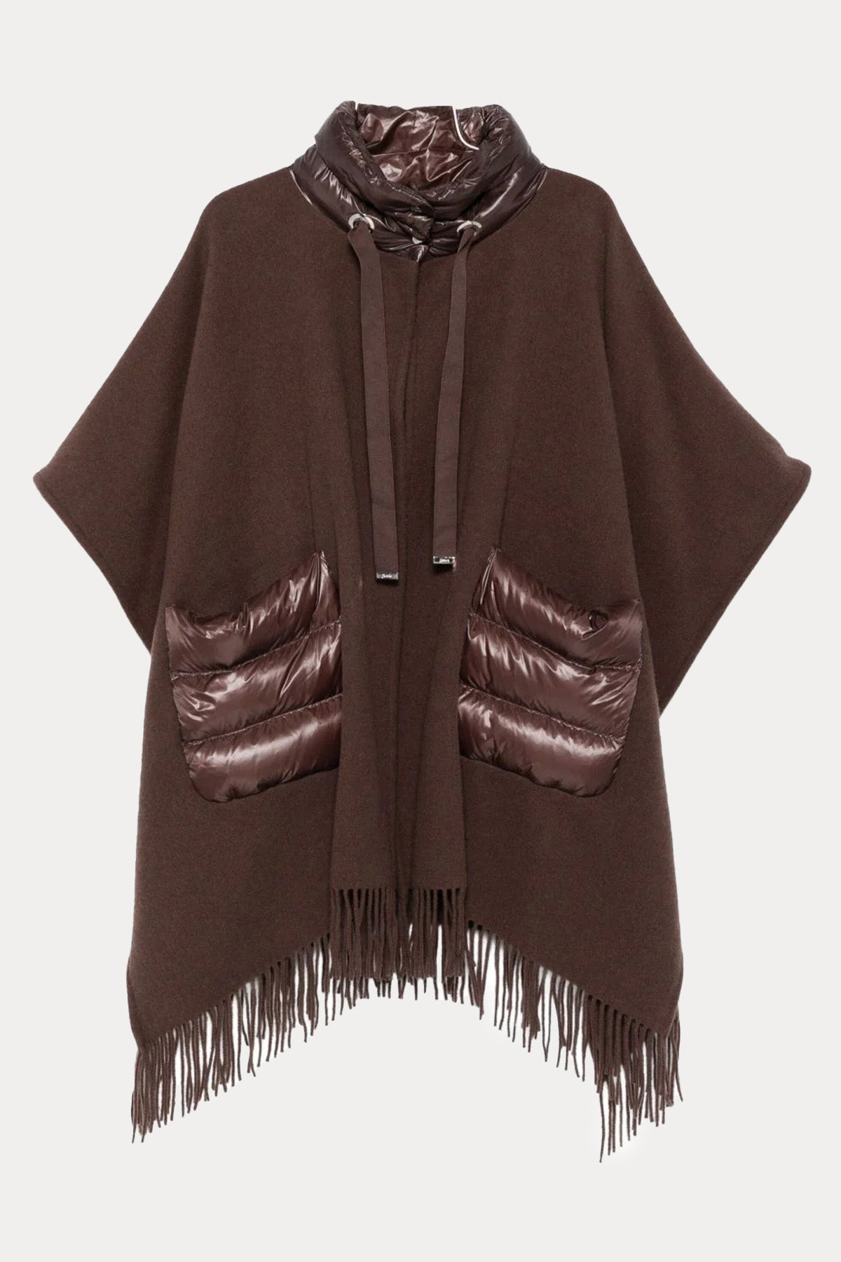 Herno Geniş Kesim Kaşmirli Yün Pelerin Ceket