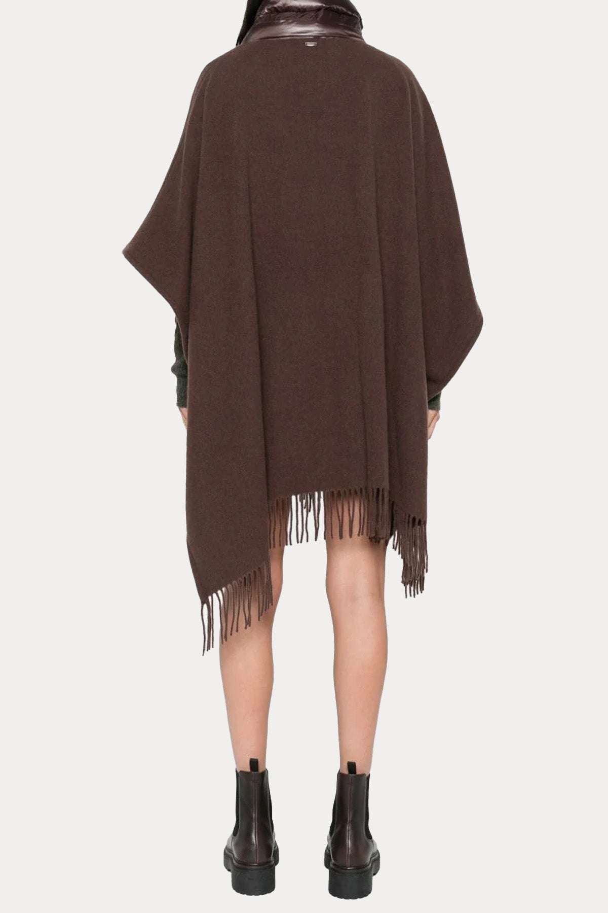 Herno Geniş Kesim Kaşmirli Yün Pelerin Ceket