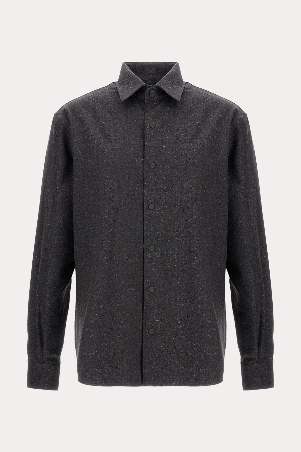 Herno Resort Regular Fit Klasik Yaka İpek Yün Gömlek