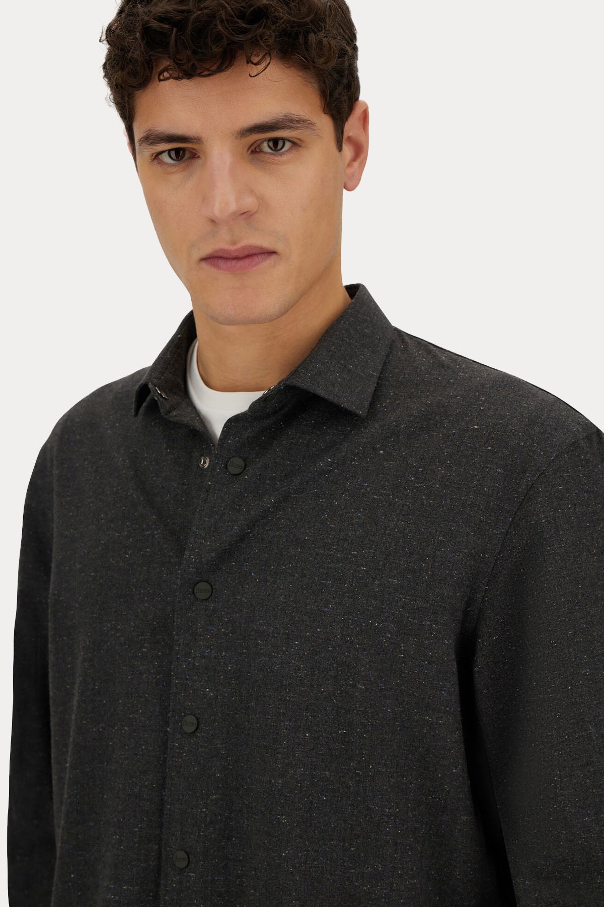 Herno Resort Regular Fit Klasik Yaka İpek Yün Gömlek