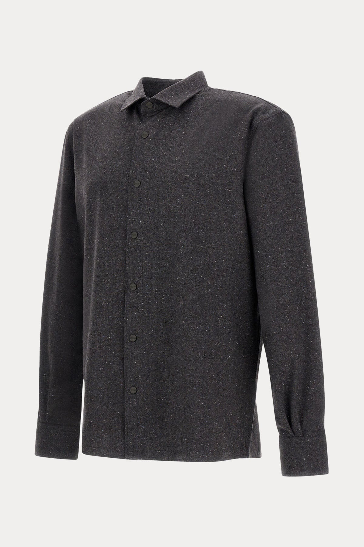Herno Resort Regular Fit Klasik Yaka İpek Yün Gömlek
