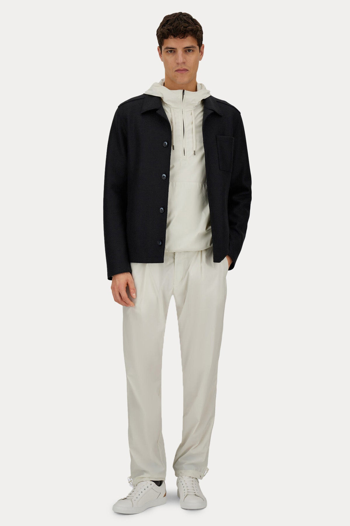 Herno Regular Fit Cep Detaylı Yün Gömlek Ceket