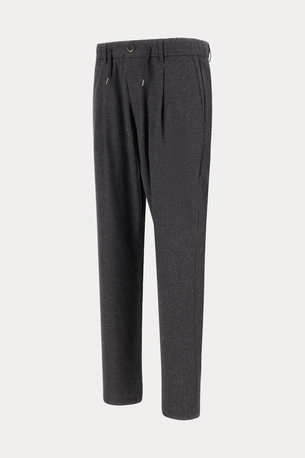 Herno Resort Regular Fit Beli Lastikli Tek Pile Yün Pantolon