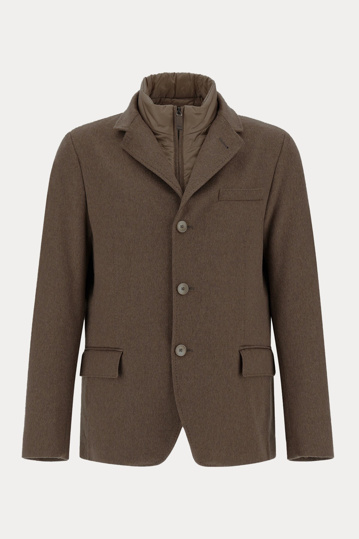 Herno Slim Fit Demonte İç Parçalı Kaşmir Ceket