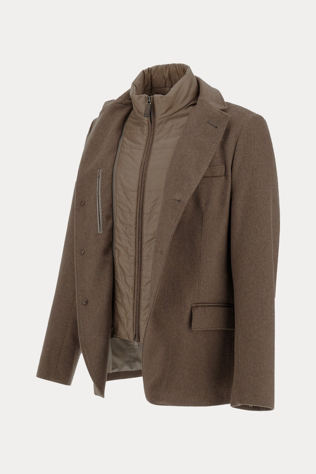 Herno Slim Fit Demonte İç Parçalı Kaşmir Ceket