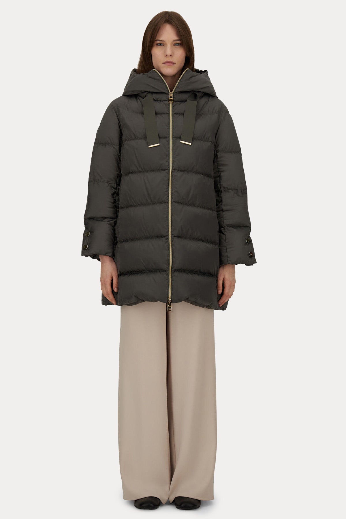 Herno Geniş Kesim Kapüşonlu Puffer Mont