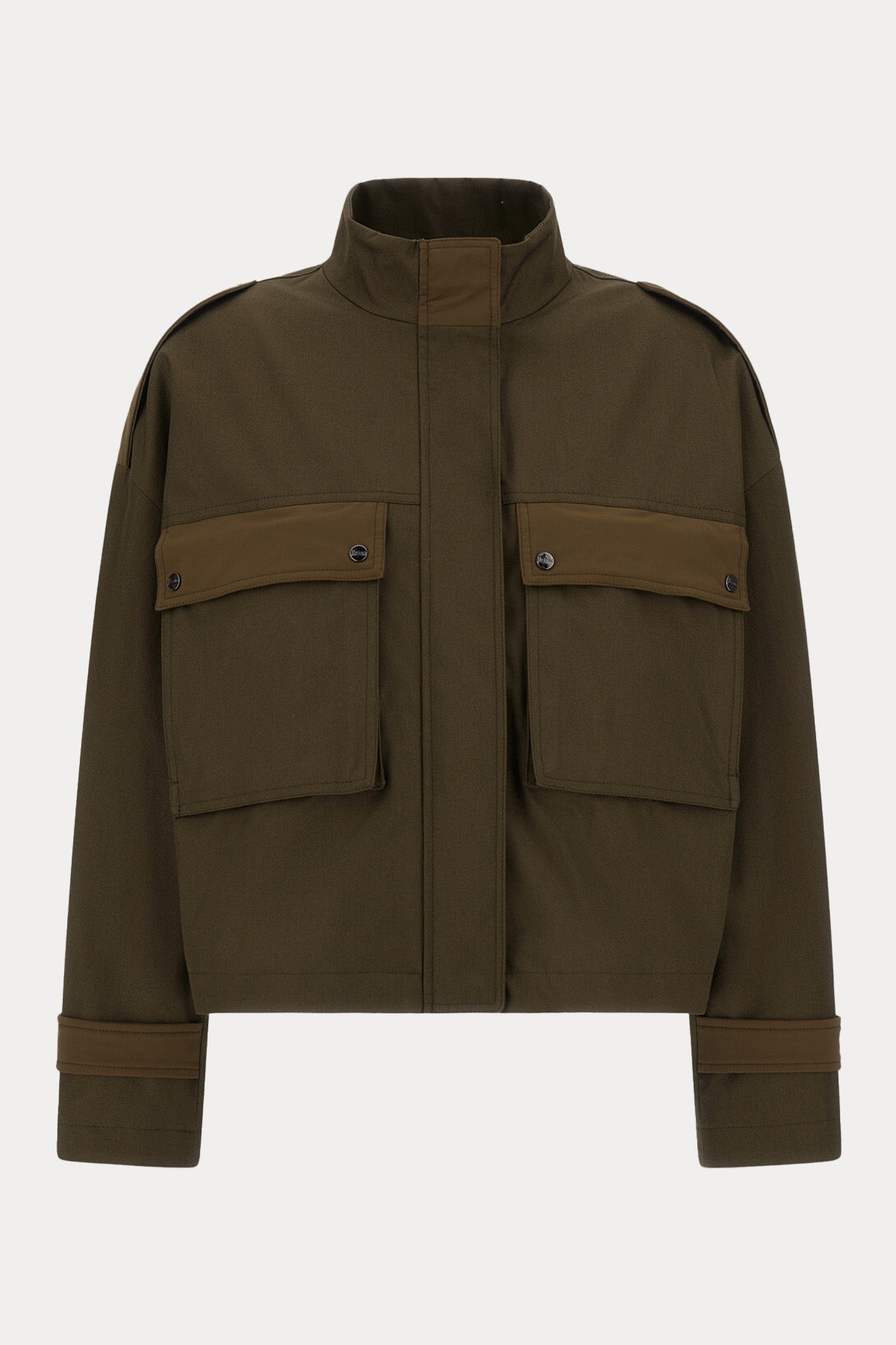 Herno Regular Fit Spor Cepli Dik Yaka Crop Ceket