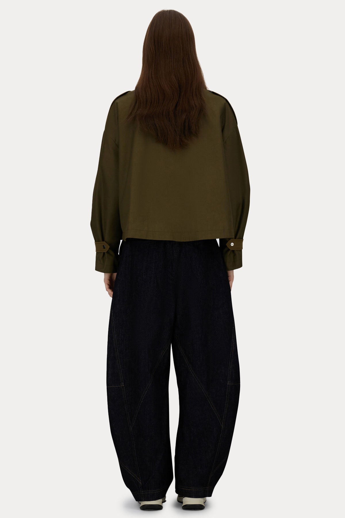 Herno Regular Fit Spor Cepli Dik Yaka Crop Ceket