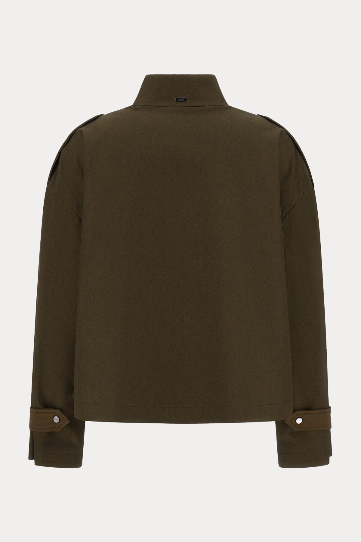 Herno Regular Fit Spor Cepli Dik Yaka Crop Ceket