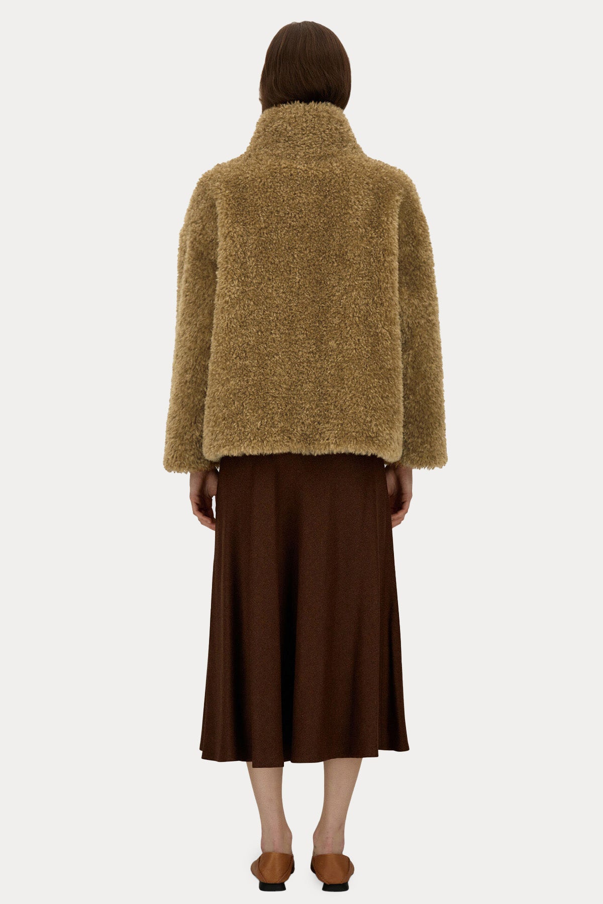 Herno Kemerli Dik Yaka Peluş Ceket