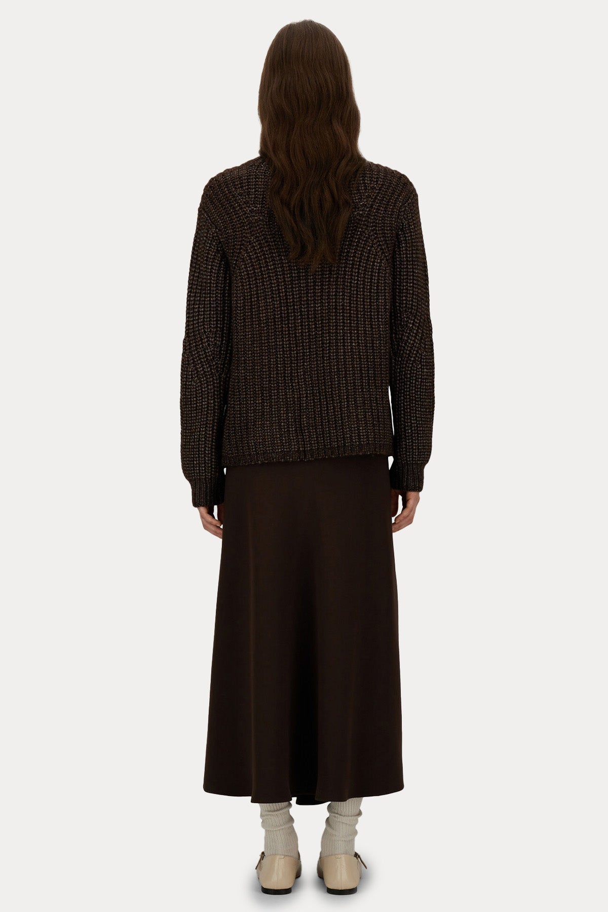 Herno Regular Fit Mat Saten Beli Lastikli Maxi Etek