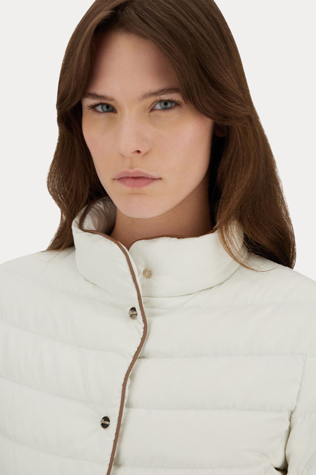 Herno Slim Fit Dik Yaka Puffer Ceket Mont