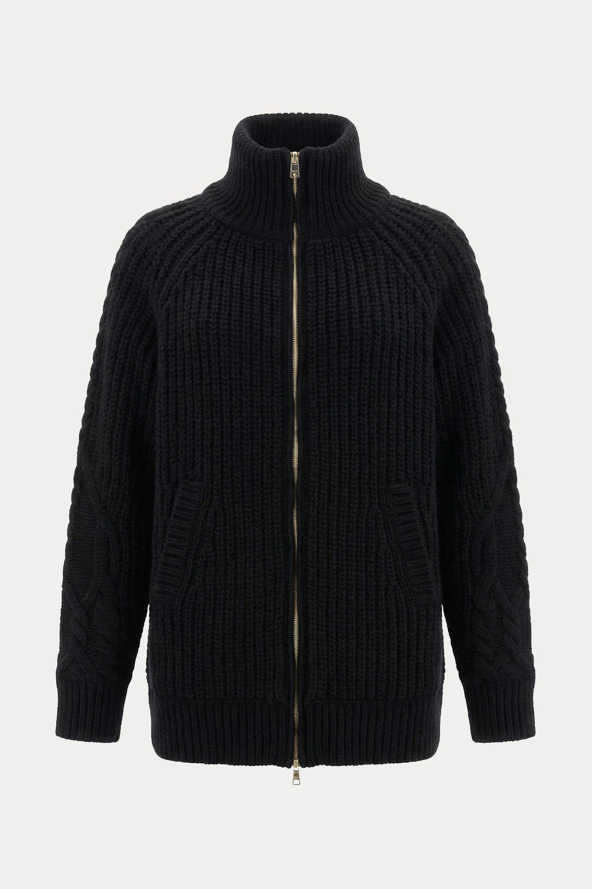 Herno Relaxed Fit Örgü Yün Puffer Ceket