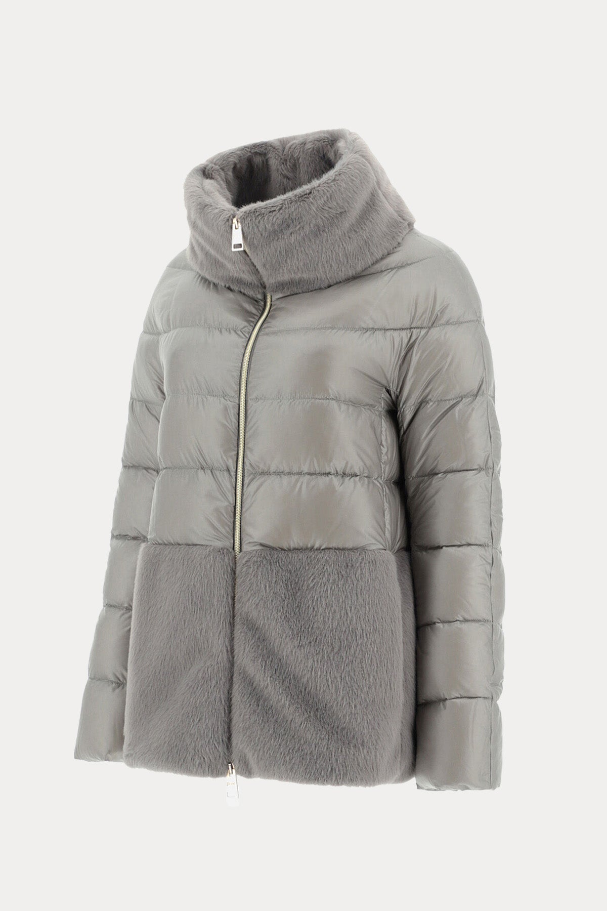 Herno Kürk Detaylı Dik Yaka Puffer Mont