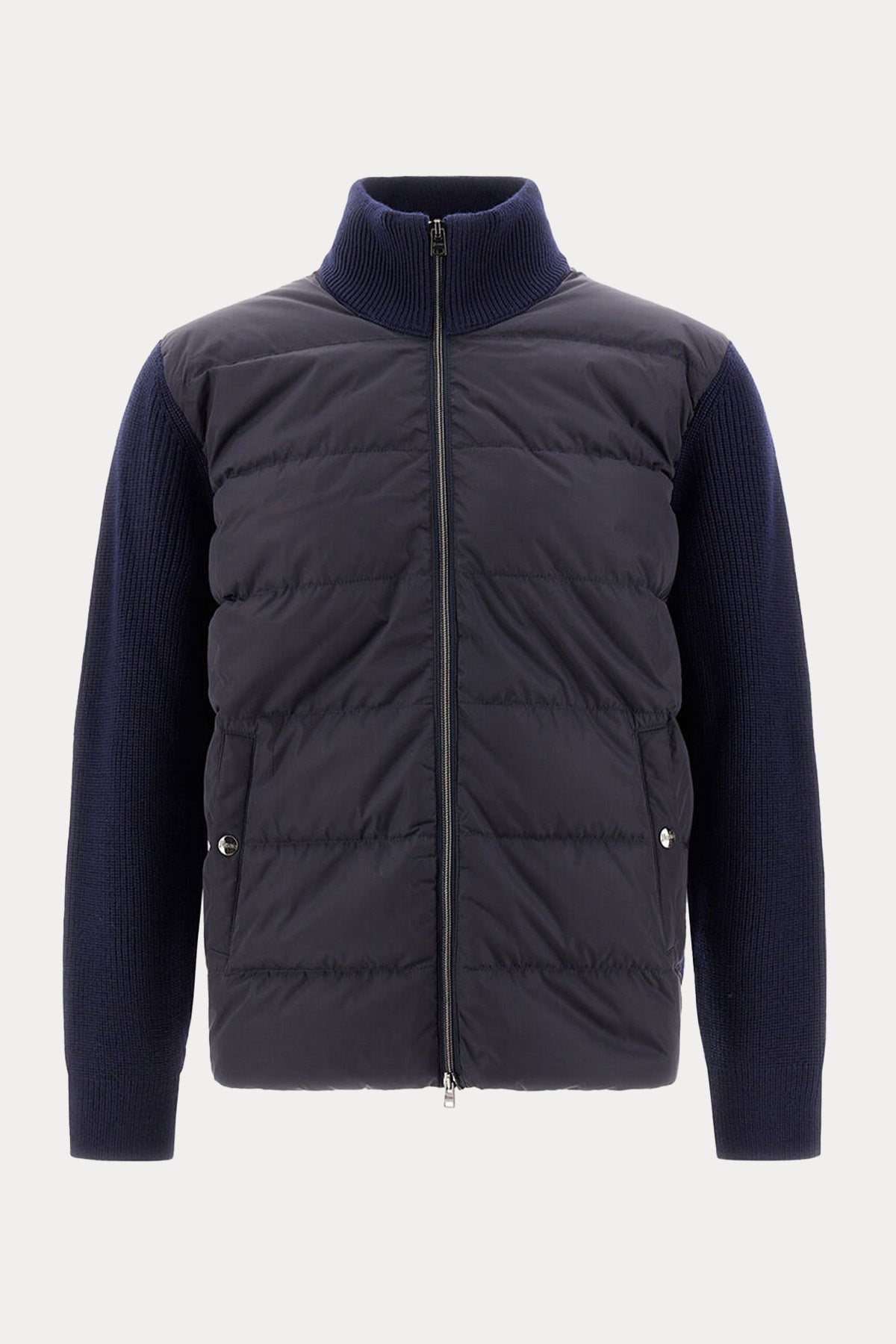 Herno Regular Fit Dik Yaka Puffer Yün Ceket