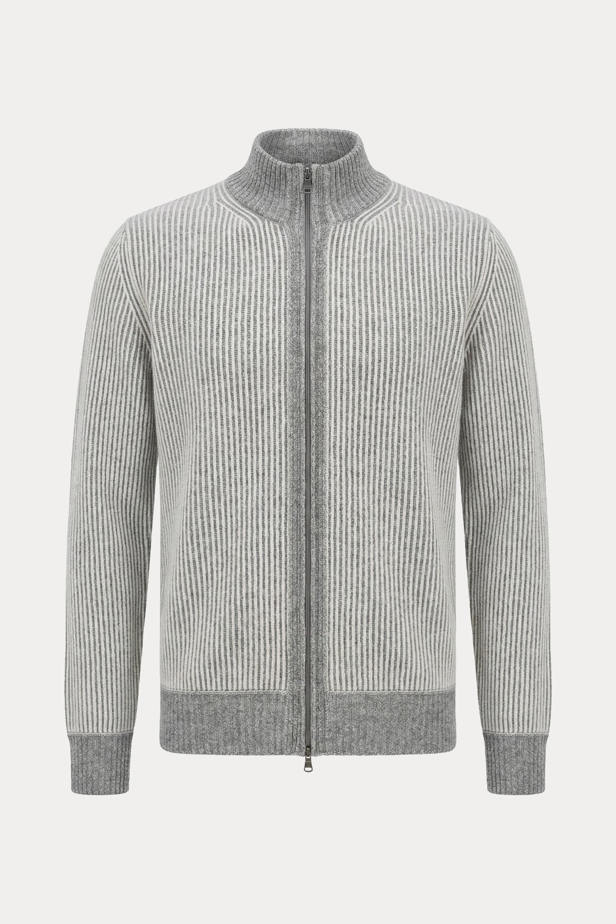 Fradi Dik Yaka Örgü Yün Triko Ceket