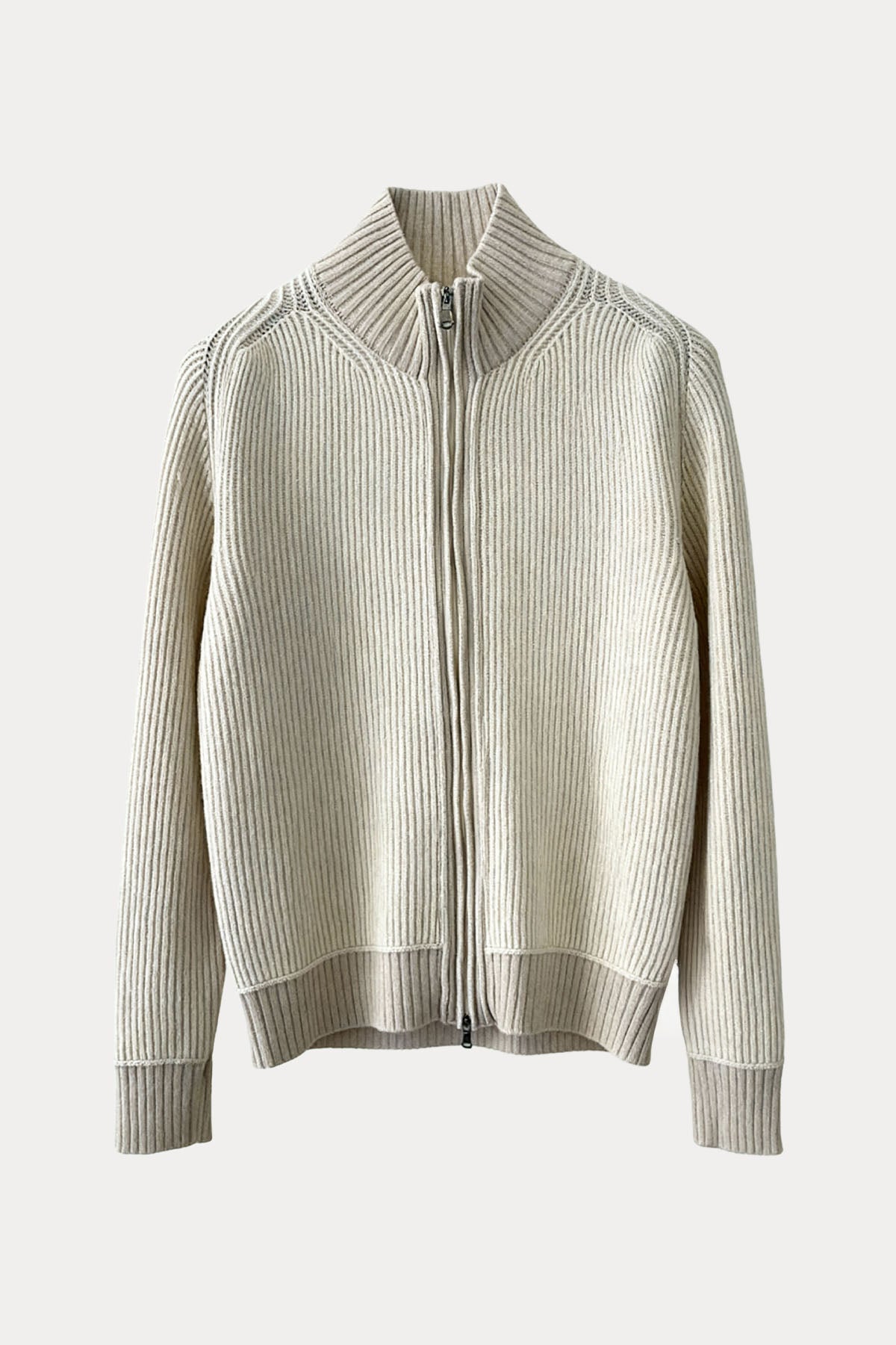 Fradi Dik Yaka Örgü Yün Triko Ceket