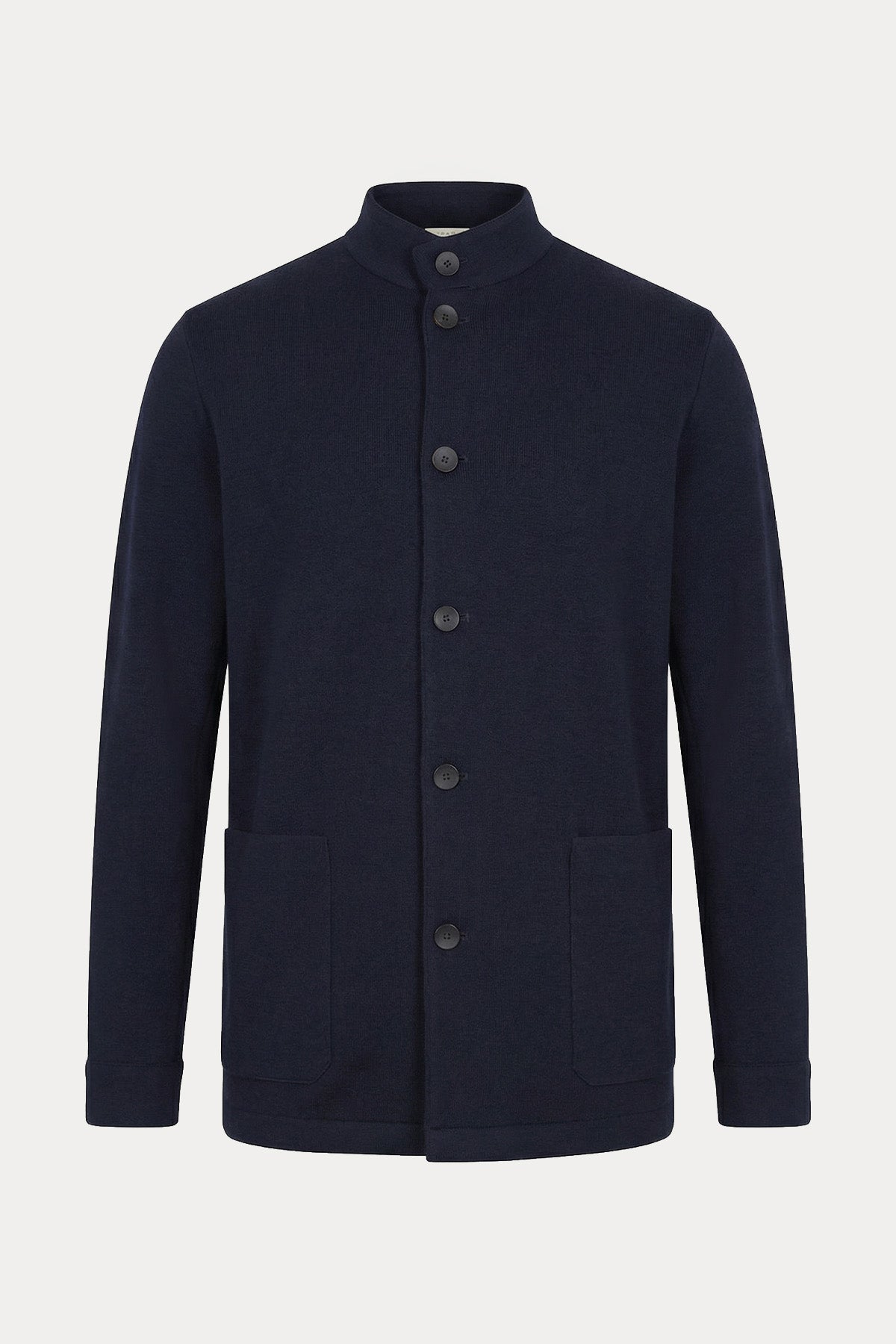 Fradi Dik Yaka İnce Örgü Yün Triko Ceket