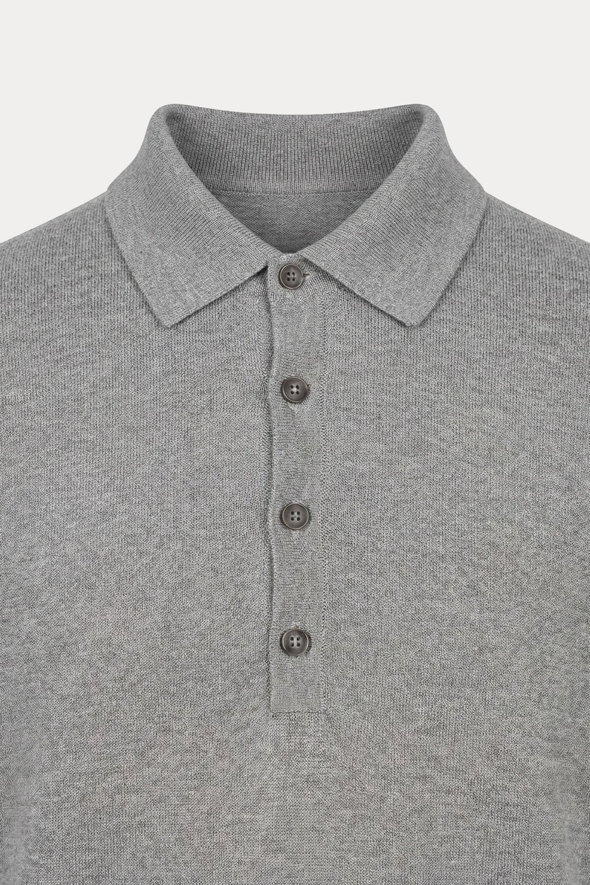 Fradi Slim Fit Polo Yaka İnce Örgü Yün Triko