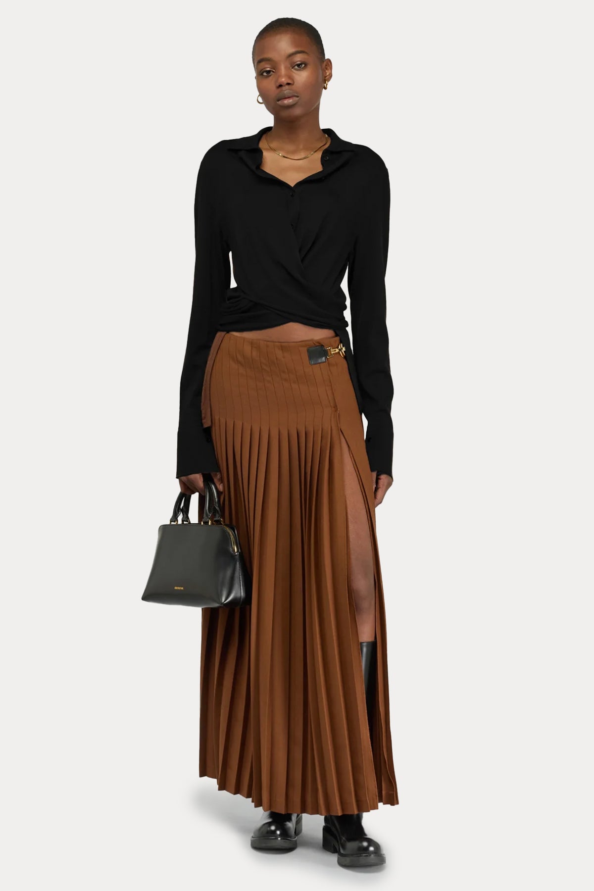 Semicouture Belden Bağlamalı Yün Triko Gömlek