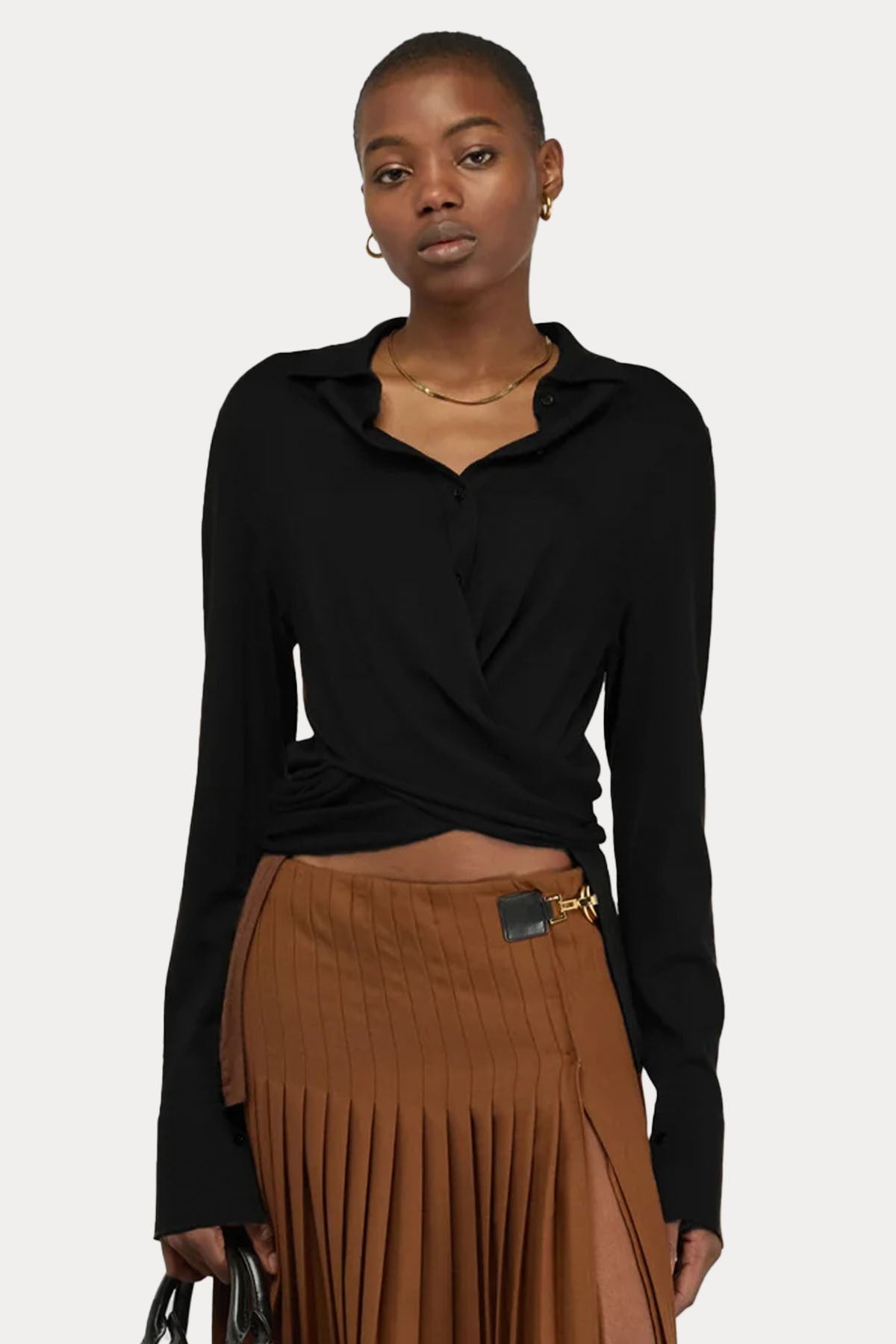 Semicouture Belden Bağlamalı Yün Triko Gömlek