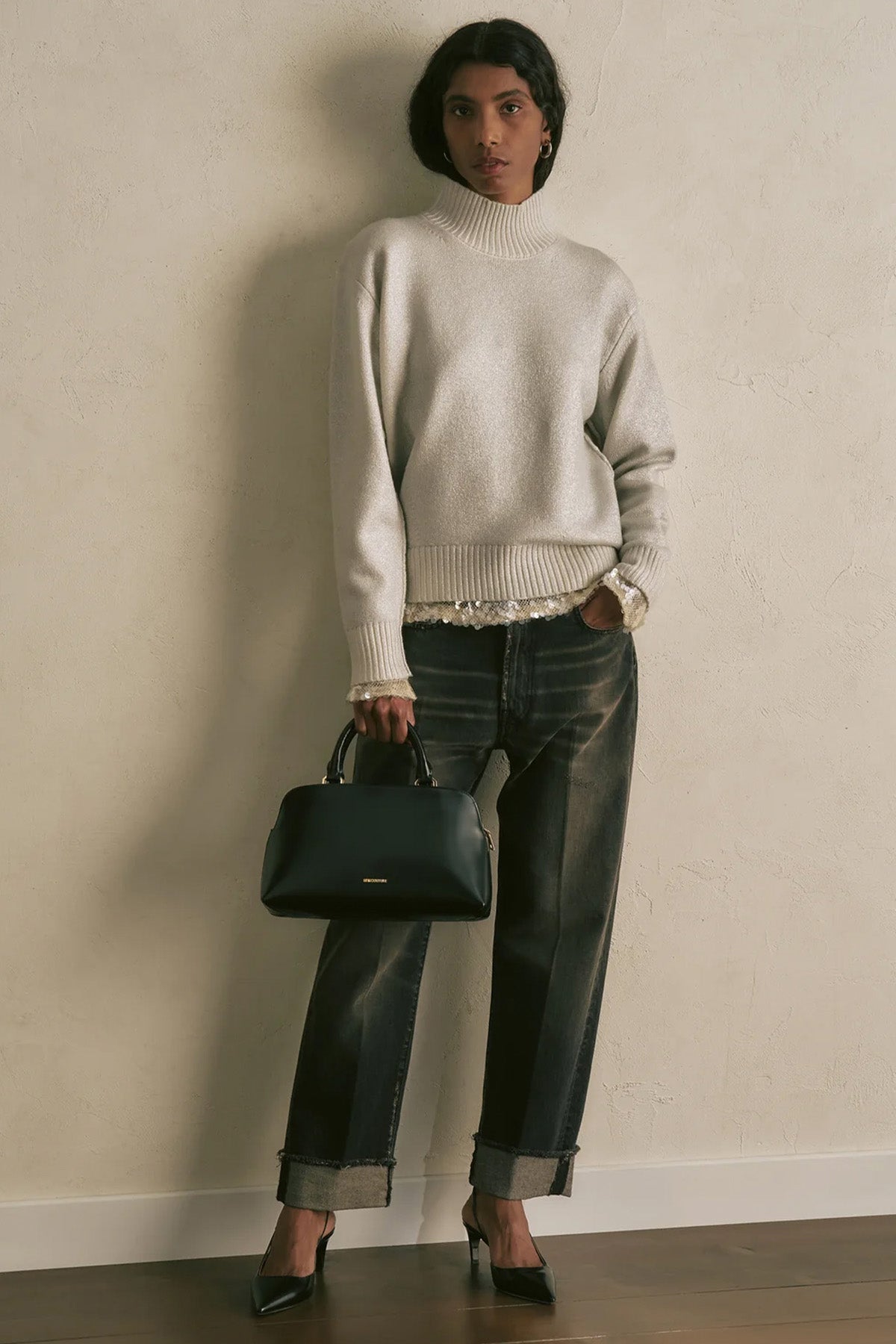 Semicouture Comfort Fit Yuvarlak Yaka Örgü Yün Triko