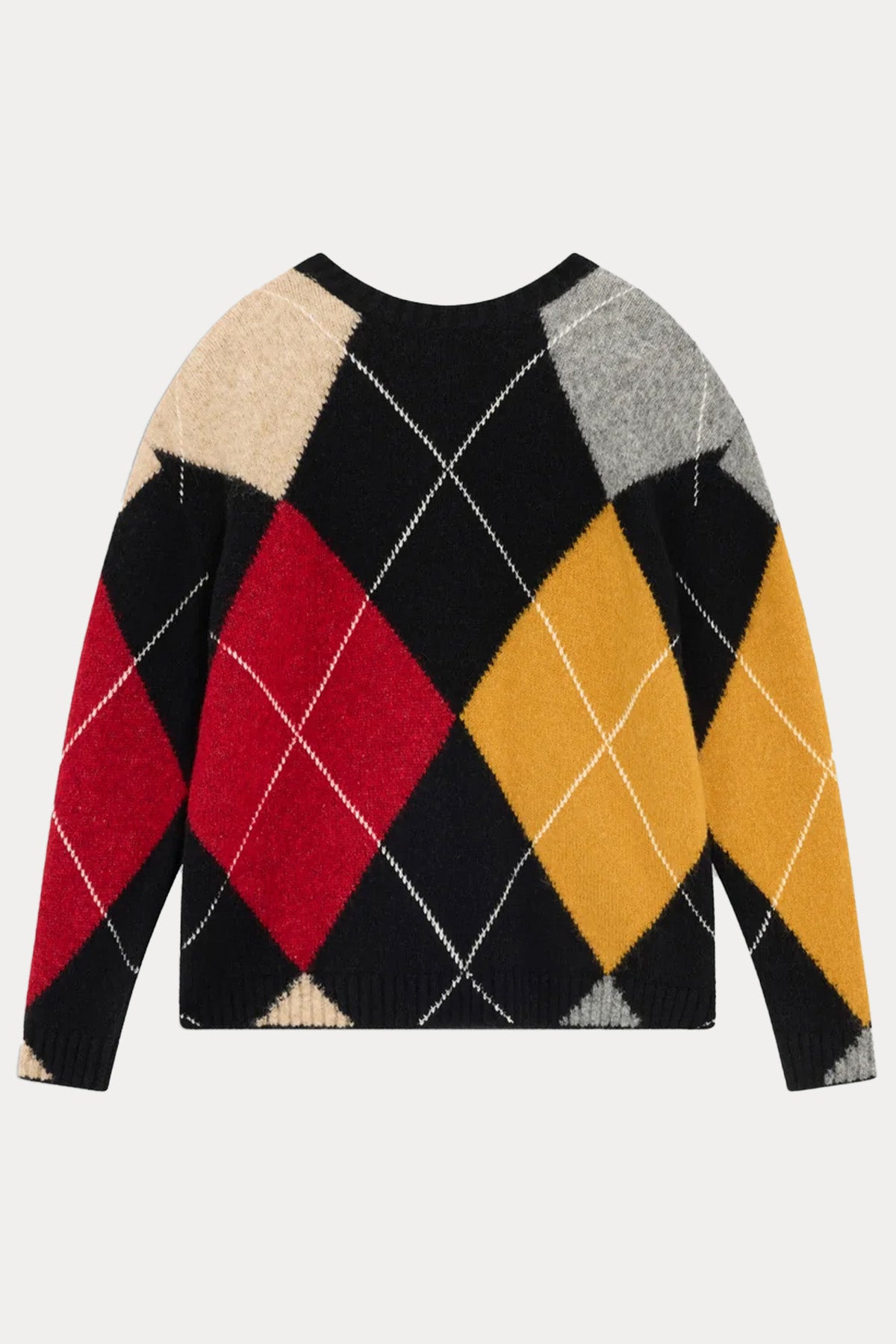 Semicouture Geniş Kesim Jakarlı Kapitone Desenli Yün Triko