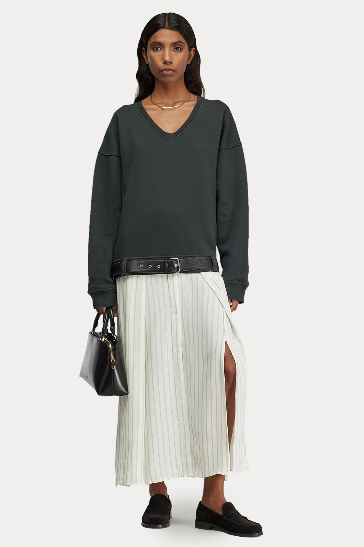 Semicouture Relaxed Fit Maxi Sweatshirt Elbise