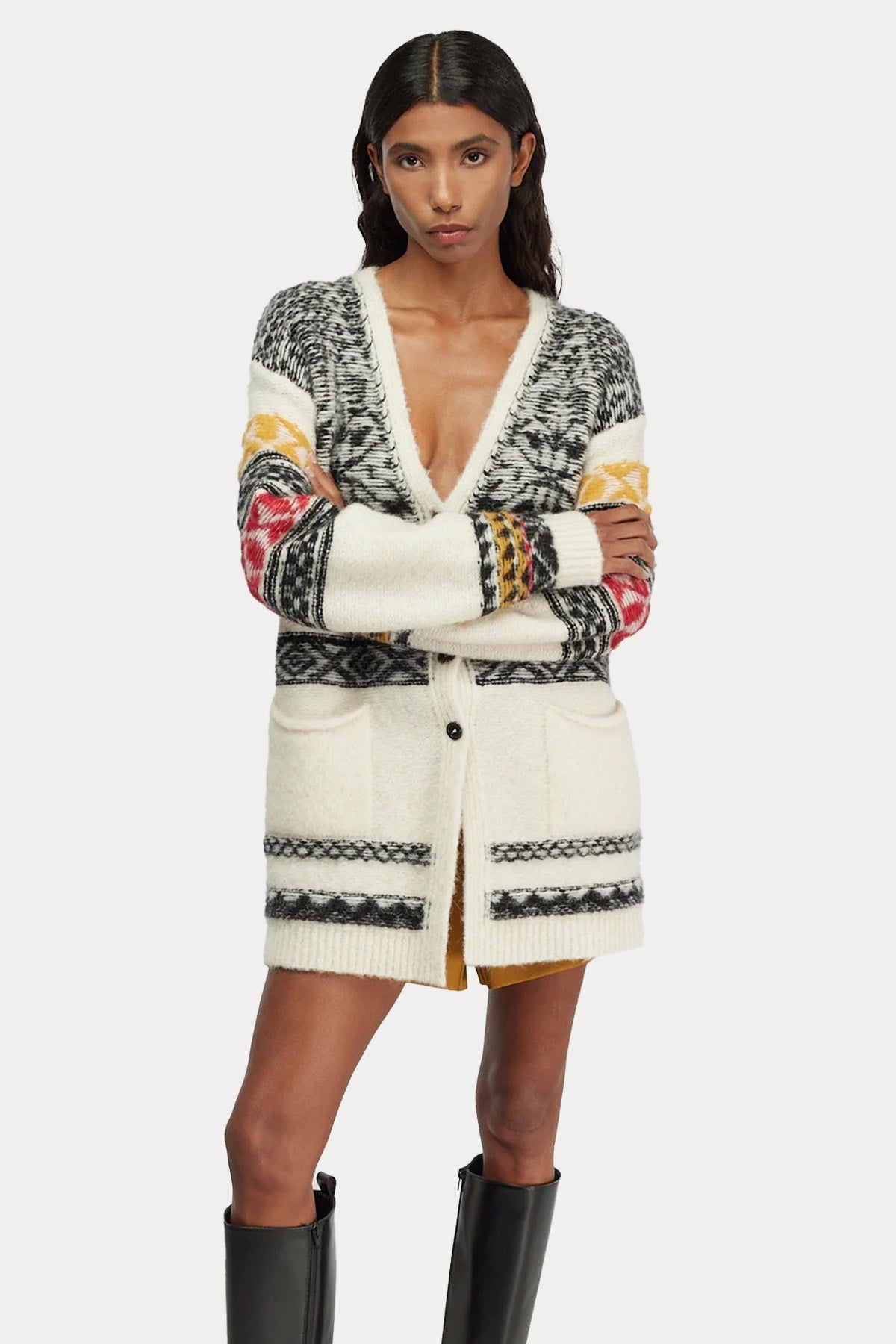 Semicouture Comfor Fit Örgü Yün Triko Ceket