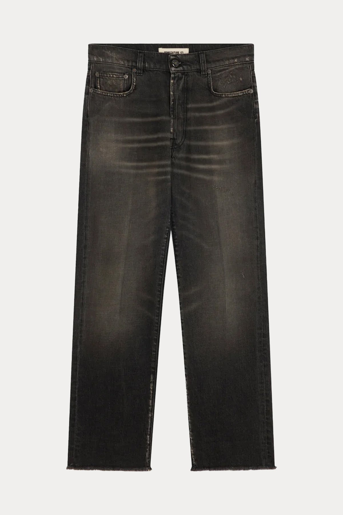 Semicouture Straight Fit Yüksek Bel Yıkamalı Jeans