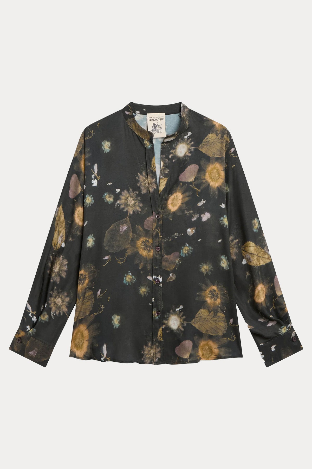 Semicouture Hakim V Yaka Saten Gömlek