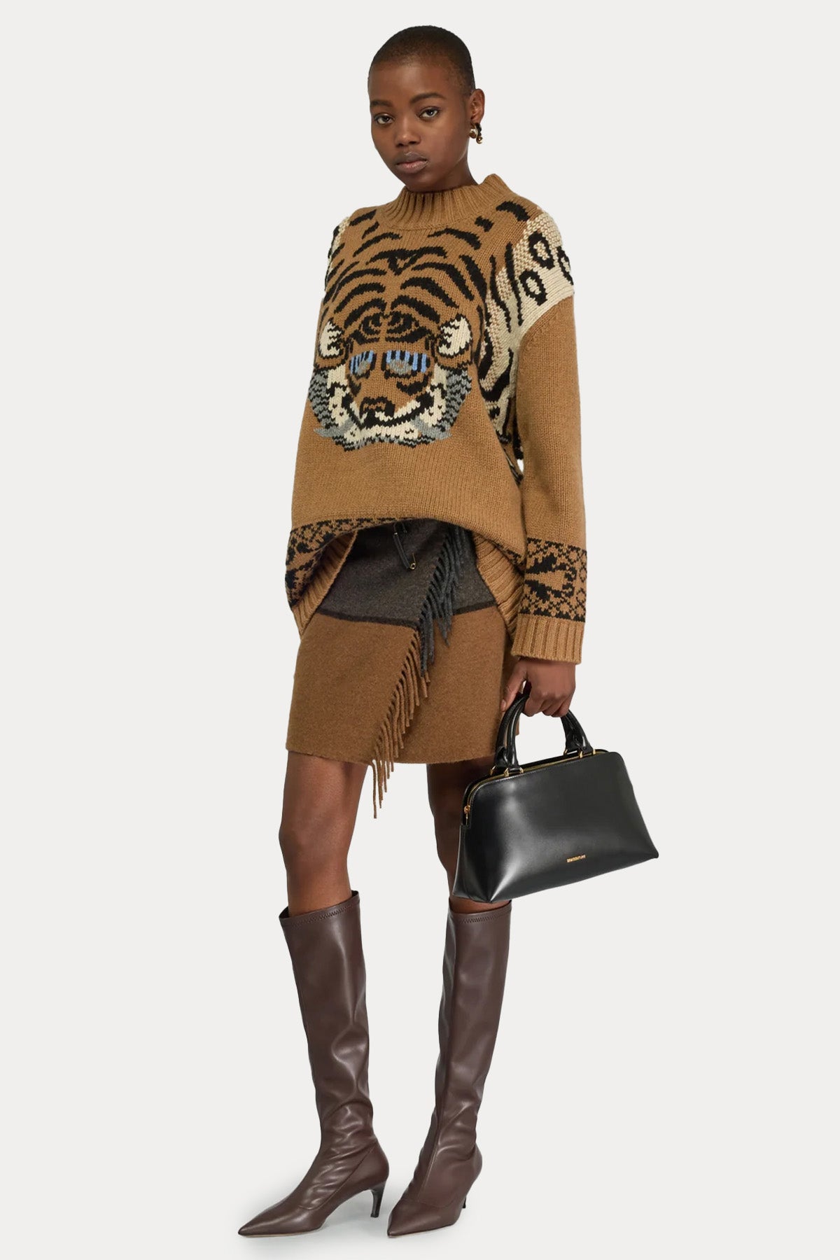 Semicouture Örgü Yün Mini Etek