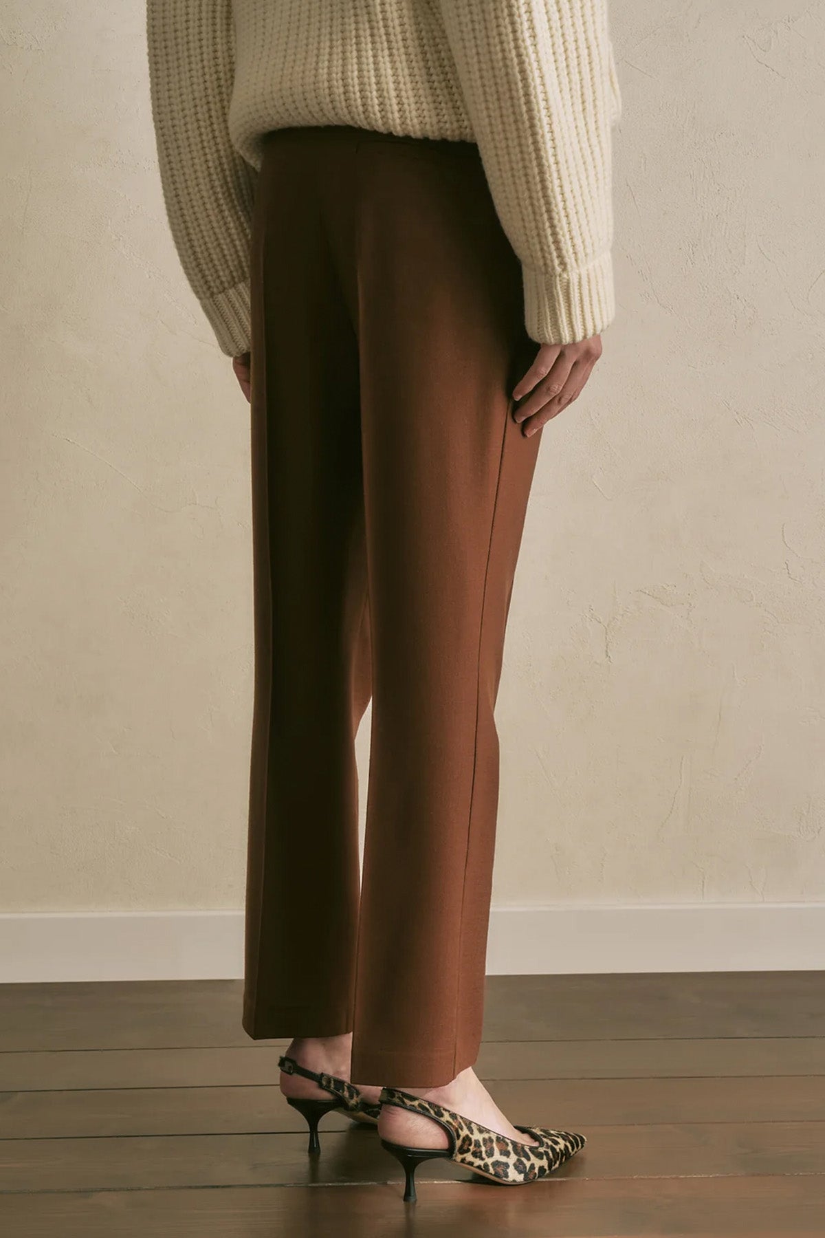 Semicouture Regular Fit Yandan Cepli Yün Pantolon