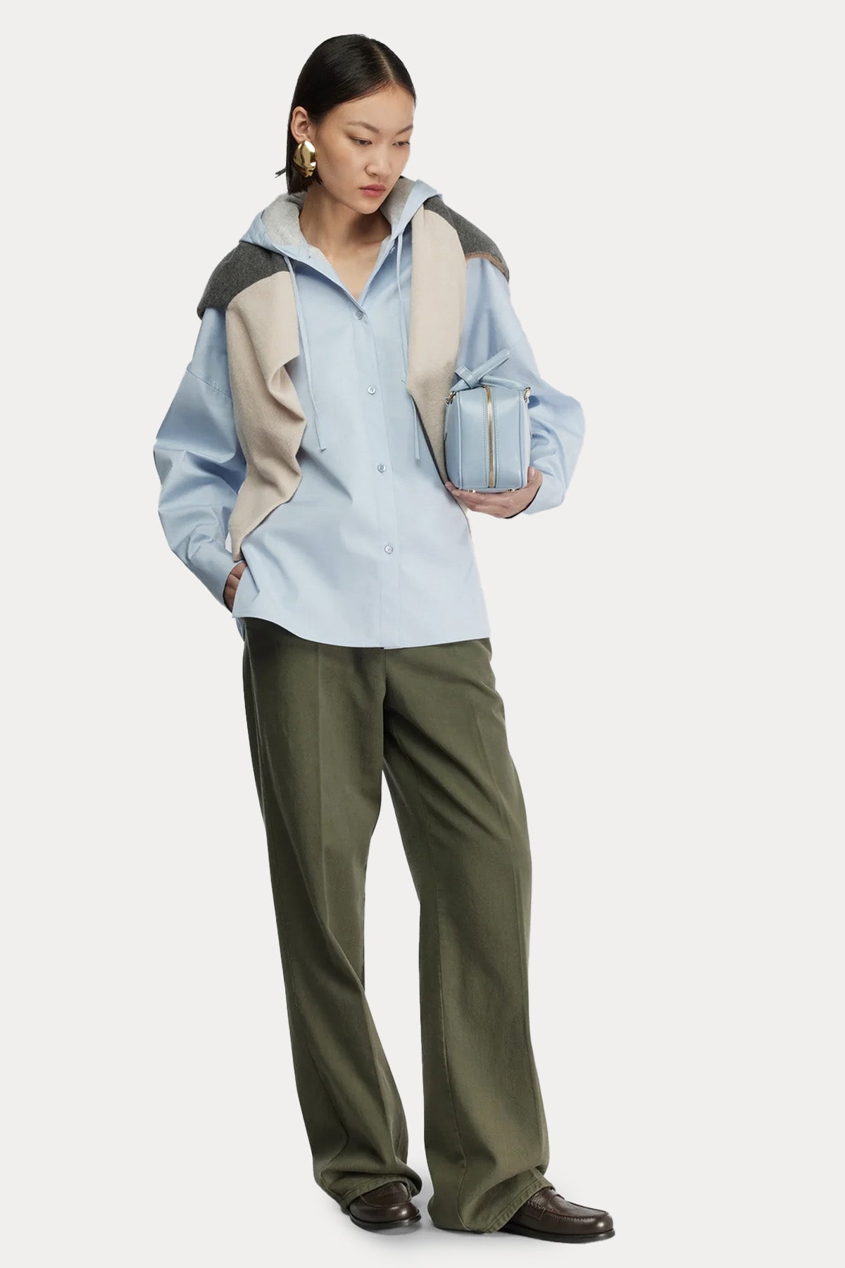 Semicouture Relaxed Fit Kapüşonlu Gömlek Ceket-Gömlek-Libas