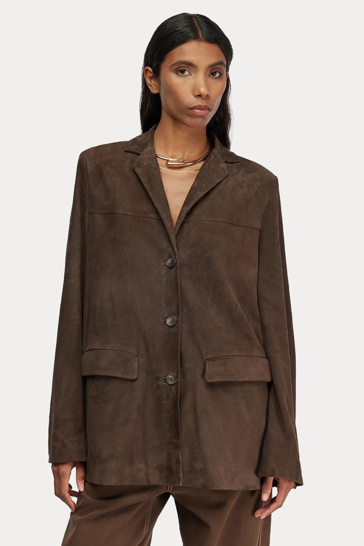 Semicouture Relaxed Fit Süet Ceket