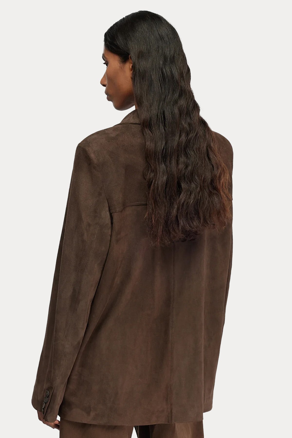 Semicouture Relaxed Fit Süet Ceket-Ceket-Libas