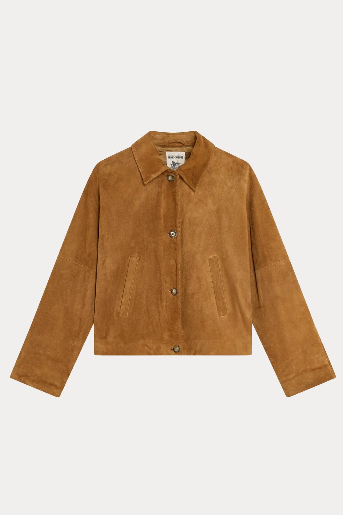 Semicouture Comfort Fit Süet Ceket