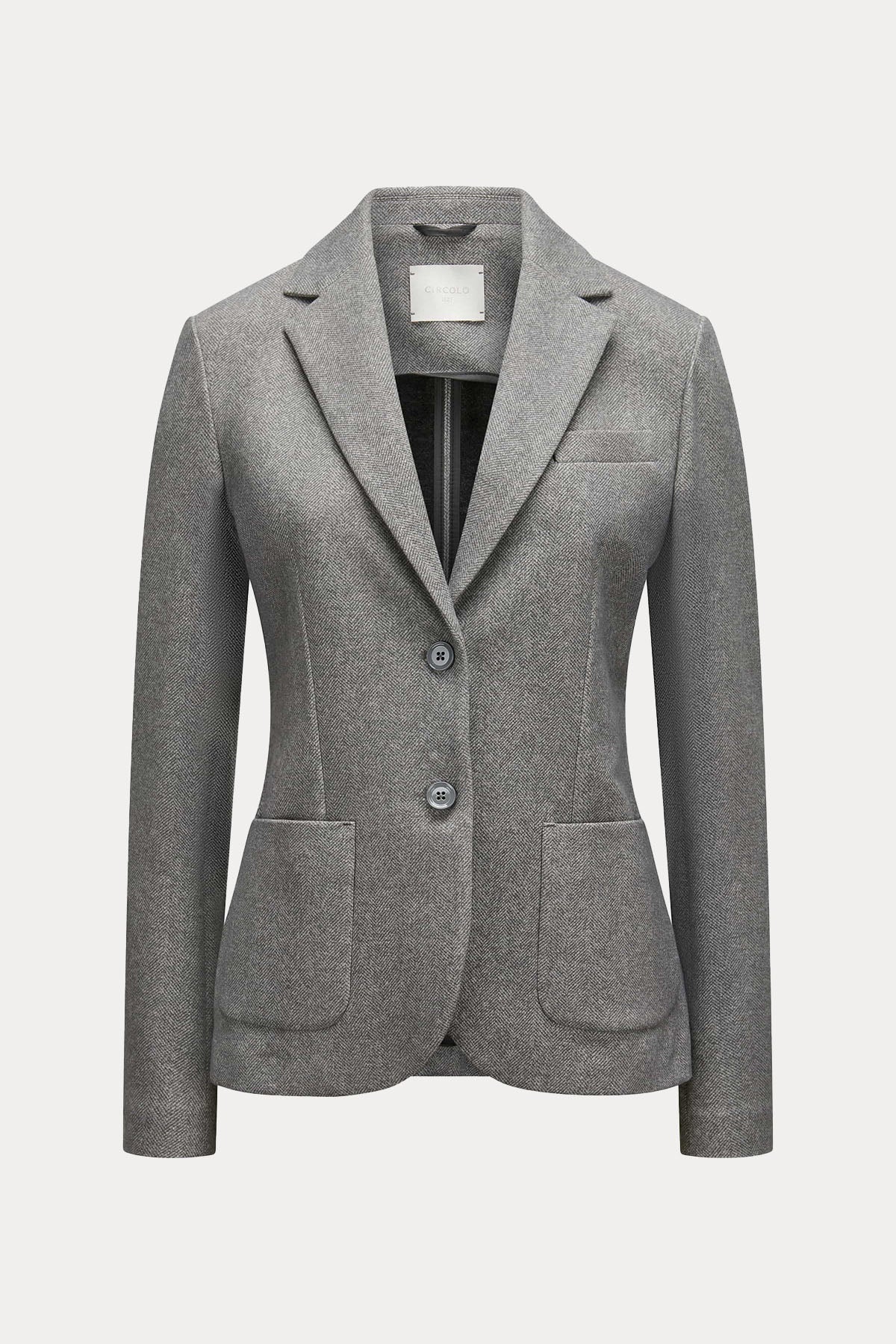 Circolo 1901 Slim Fit Balıksırtı Desenli Blazer Ceket-Ceket-Libas