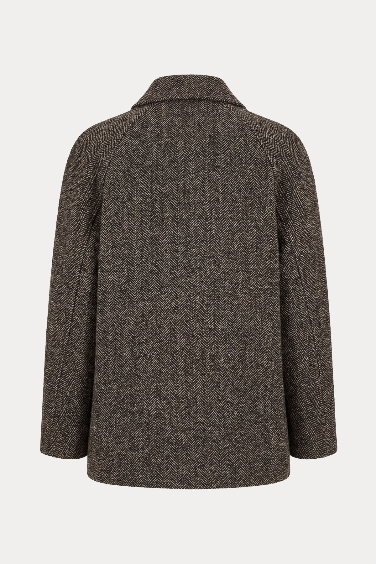 Circolo 1901 Regular Fit Kazayağı Desenli Yün Kısa Kaban