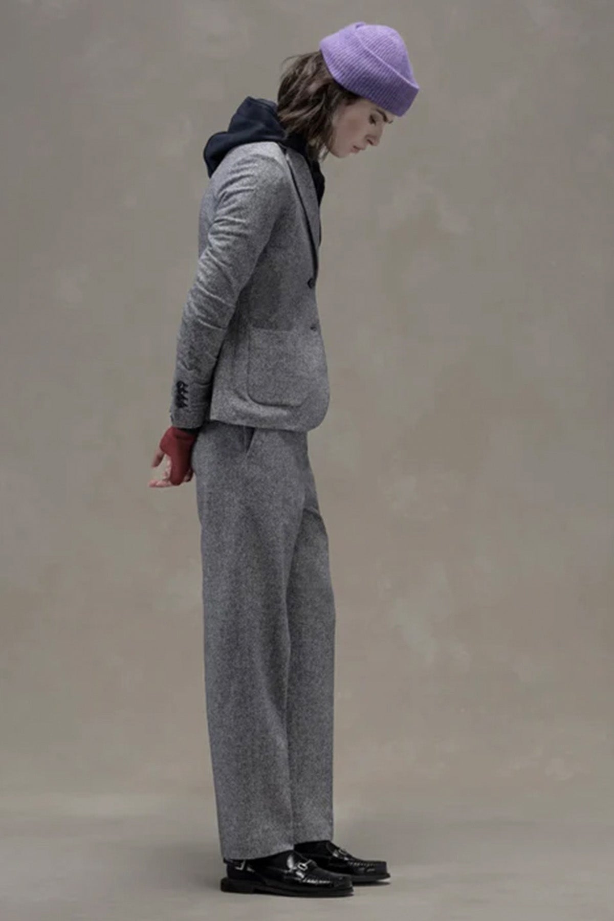 Circolo 1901 Carrot Fit Balıksırtı Desenli Beli Lastikli Streç Pantolon