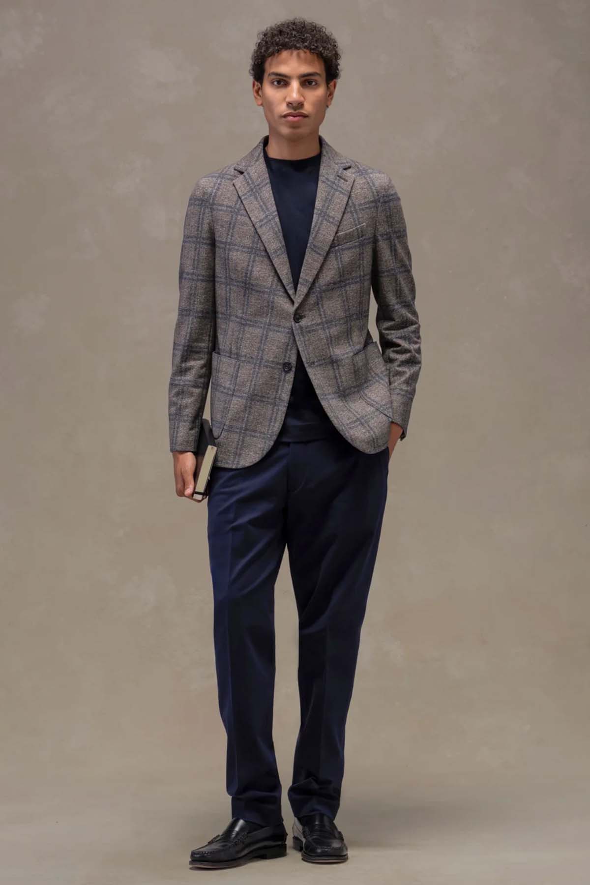 Circolo 1901 Slim Fit Ekose Desenli Blazer Ceket-Ceket-Libas