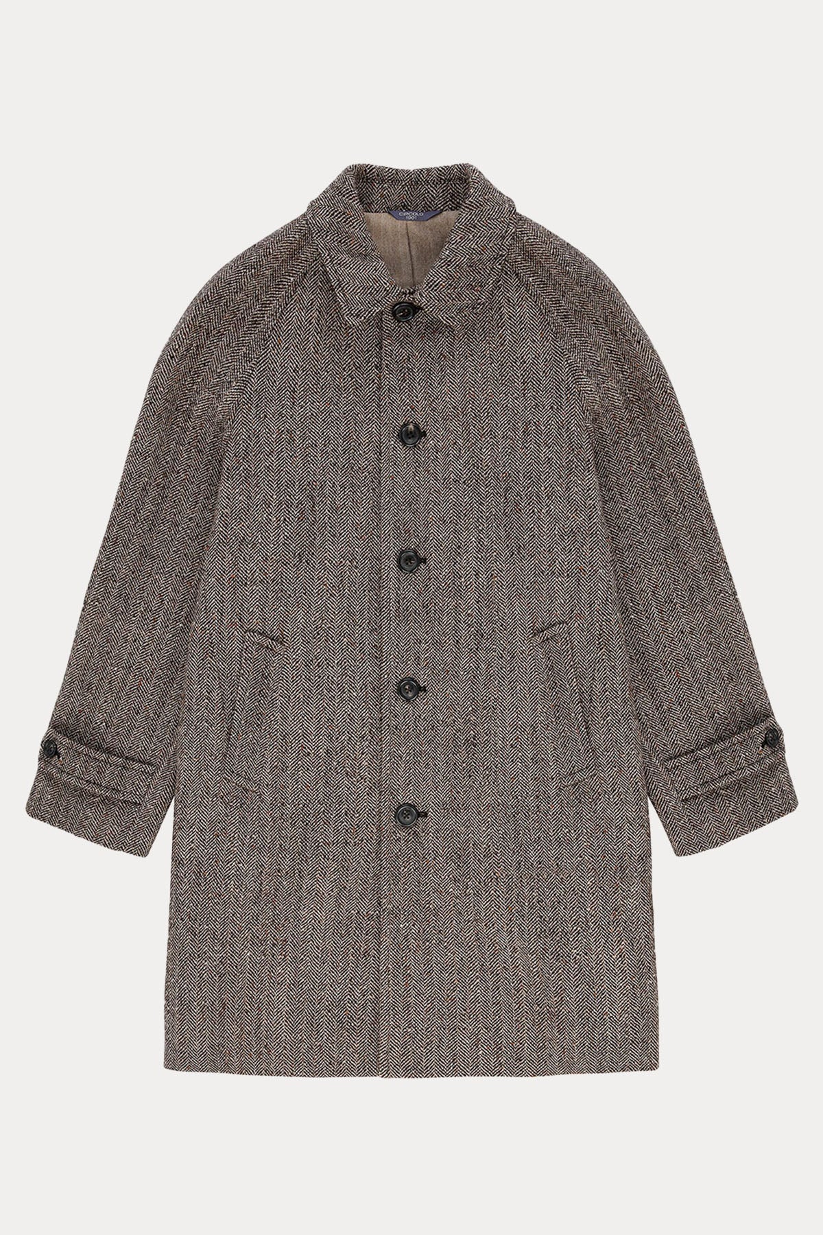 Circolo 1901 Regular Fit Balıksırtı Desenli Yün Kaban