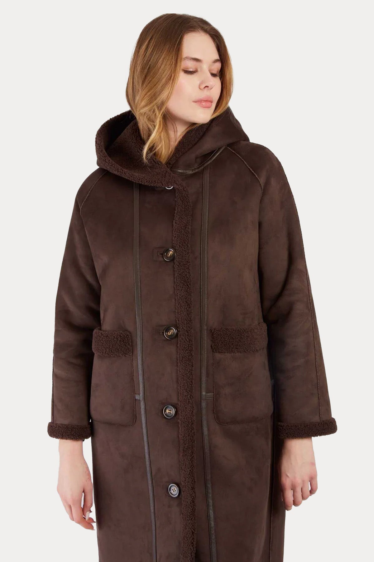 Rene Derhy Çift Taraflı Kapüşonlu Kaban